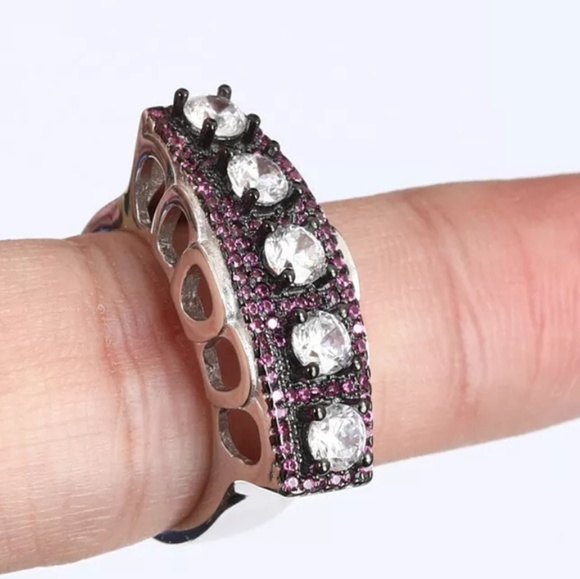 Ruby & topaz statement ring - Picture 1 of 3